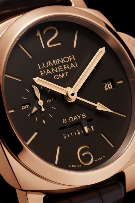 panerai luminor 1950 8 days gmt oro rosso|Panerai Luminor 1950 flyback.